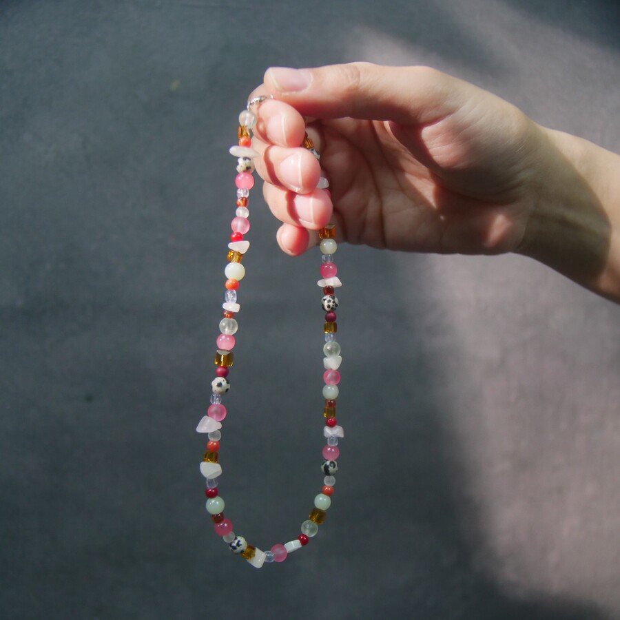 collar mujer pulken rosa